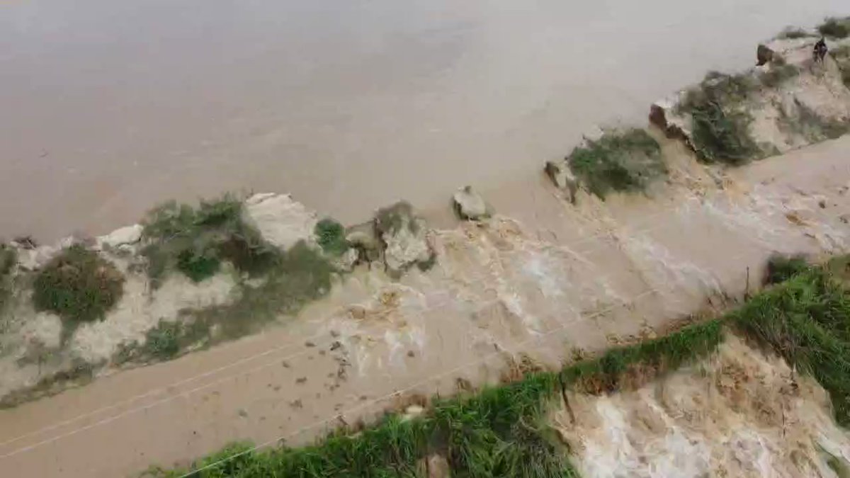 Reportan ruptura de otro tramo del muro de contención en Catatumbo